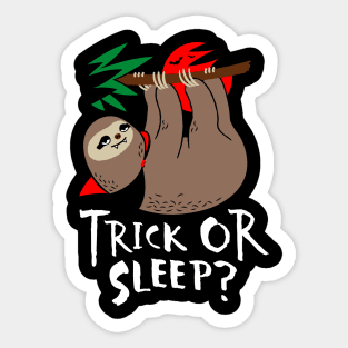 Sloth Costume Halloween Trick or Sleep? Sticker